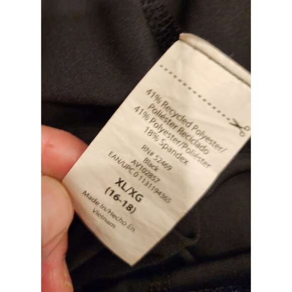 Avia Women's Black High-Waist Yoga Pants XL 16-18 Stretchy Activewear - Picture 10 of 11